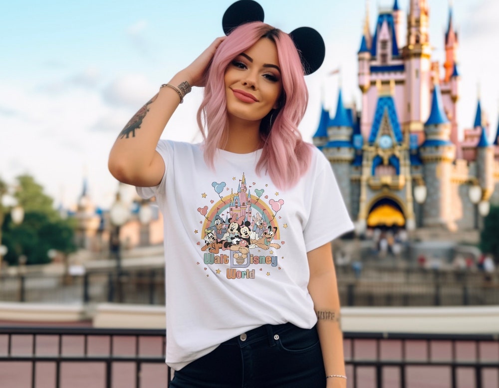 Snorider Design Walt Disney World Rainbow Unisex Disney T-Shirt, Disney T-Shirt, Disney Fashion, Disney Clothes, Disney Tops, Disney Tee, Disney Lover