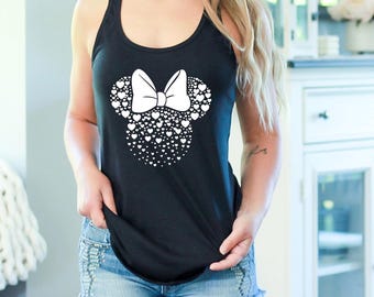 Minnie Mouse hearts disney vest top, Disney fashion, Disney clothes, Disney tops, Disney tank top, tops for Disney parks, disney tank top