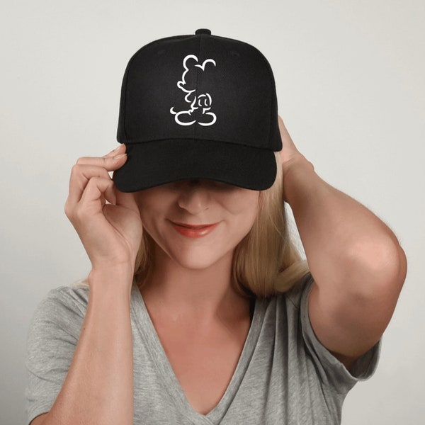 Mickey Mouse outline adults/youth baseball cap, Disney baseball cap