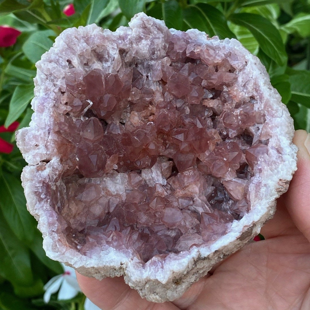 Pink Amethyst Crystal Geode Exceptional 242 Grams - Etsy