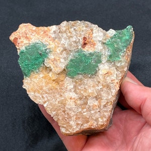 Malachite Included Quartz Fibrous Cerussite Morocco 546 grams