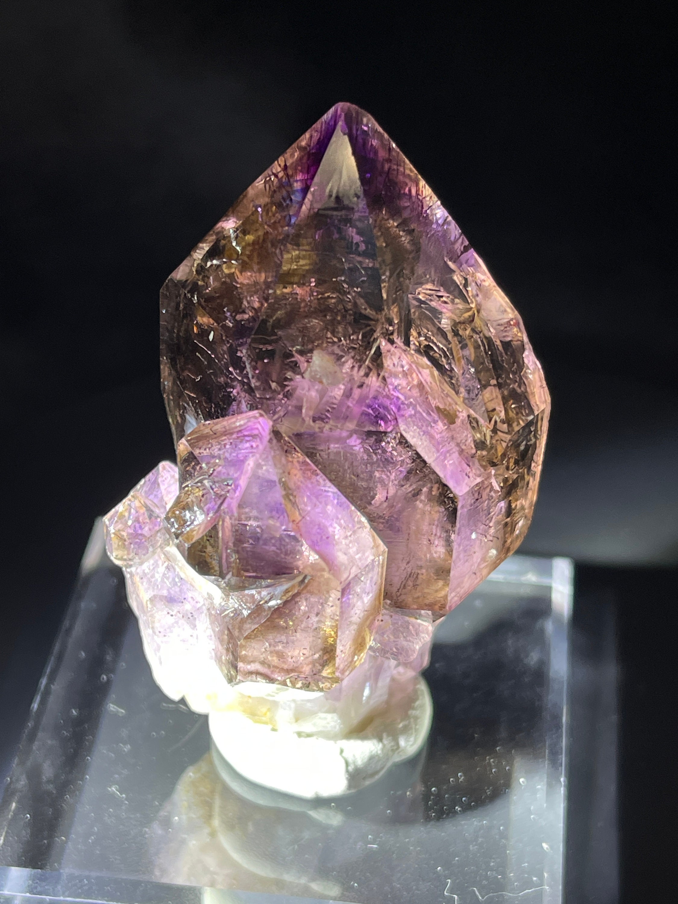 こたつ amethyst Good Quality Amethyst Color Double Checker Cut Oval CZ Stone