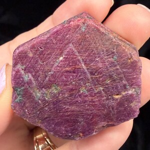 Natural Ruby Corundum Crystal  57grams | Deep Red Stone Crystal for Love Very UV!  Leo Birthstone
