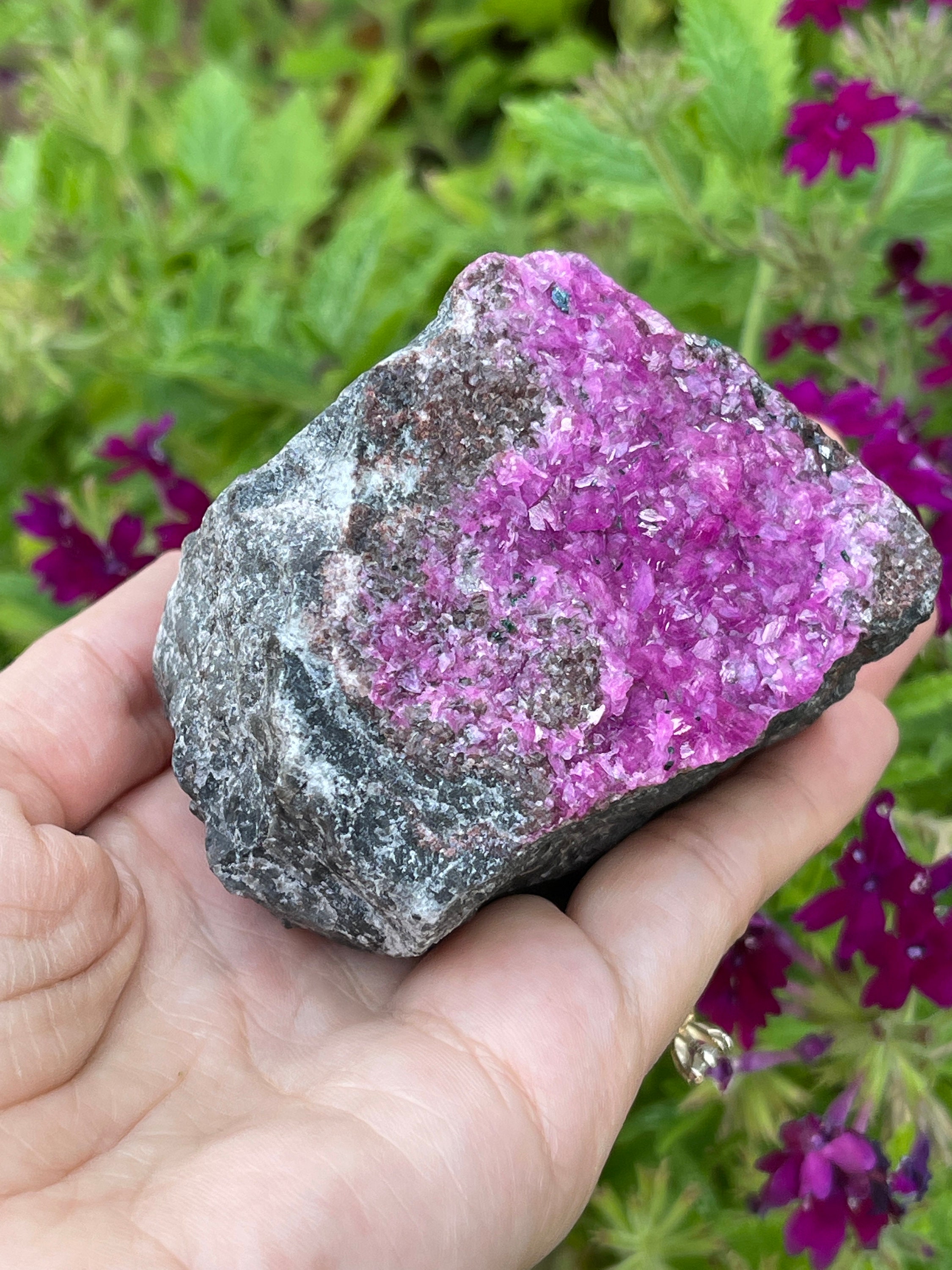 343g Natural Purple Pink Cobalt Cobalto Calcite Crystal Gemstone Rare  Mineral