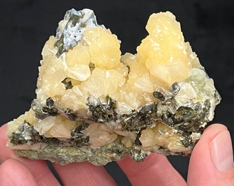Yellow Stilbite with Epidote Less Common Combo Mali 146g
