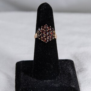 Vintage Rose Gold Plated Sterling and Garnet Set image 2