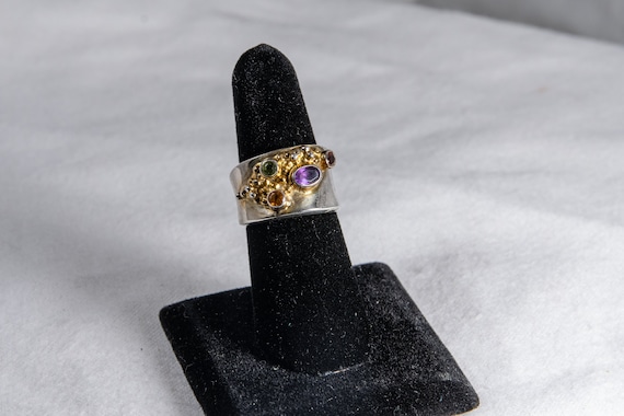 Sterling Silver and Multi Stone Ring