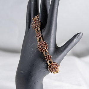 Vintage Rose Gold Plated Sterling and Garnet Set image 4