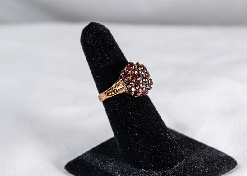 Vintage Rose Gold Plated Sterling and Garnet Set image 3