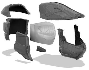 Sci-Fi 4 Helmet (3D MODEL - STL)