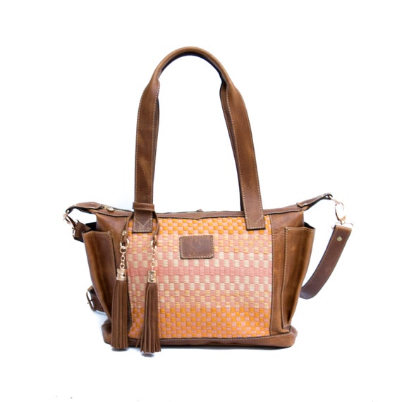 Medium Convertible Day Bag Handmade Unique Brown Leather Backpack Convertible Shoulder Bag Diaper Bag From Guatemala Ethical Shop Etsy