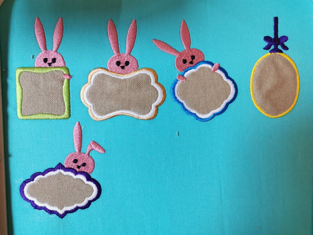 Machine Embroidery Design Easter Frames With Bunnies Etsy