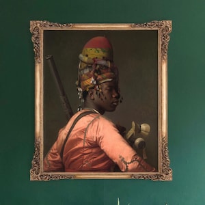 Real Antique Painting Black Man in Silk Download Wall Art Print | African American Wall Art, Black History, African American Art, Afro Art