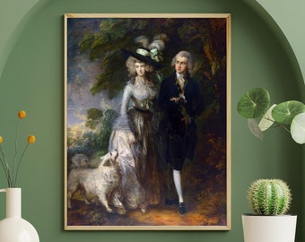 Couple Download Wall Art Print | Antique Painting, British Art, Newlywed Gift, Vintage Wall Decor, Classic Painting Print