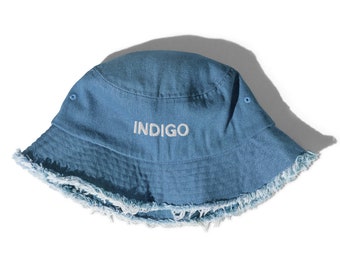 Indigo RM Embroidered Bucket Hat | Denim, Kim Namjoon, BTS, Bangtan, BTS Merch, Kpop, Indigo Photo