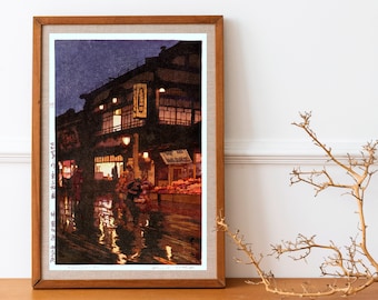 Japanese Woodblock Wall Art Print | Antique Woodblock Print, Asian Culture, Printable Wall Art, Vintage Poster, Japanese Wall Decor