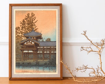 小西誠一郎サイン入り限定版木版画「佐賀の茶室」 - Etsy 日本