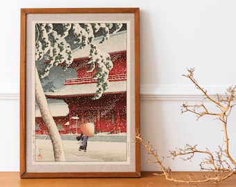 Japanese Woodblock Wall Art Print | Antique Woodblock Print, Asian Culture, Printable Wall Art, Vintage Poster, Japanese Wall Decor