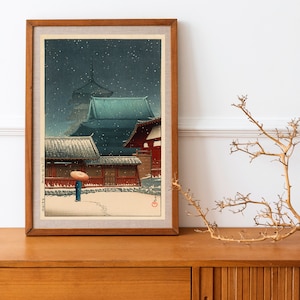 Japanese Woodblock Wall Art Print | Antique Woodblock Print, Asian Culture, Printable Wall Art, Vintage Poster, Japanese Wall Decor