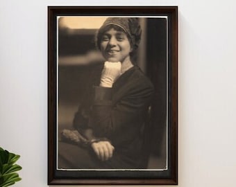 Librarian Photograph Download Wall Art Print | African American Wall Art, Antique Painting, Black History, African American Art, Afro Art