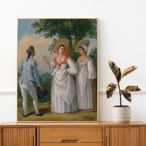 Black Ladies Strolling Download Wall Art Print | African American Wall Art, Antique Painting, Black History, African American Art, Afro Art