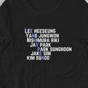 ENHYPEN Shirt, Sweatshirt, Hoodie | Kpop Lover Gift, Member Lineup