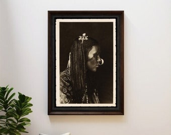 African Woman Download Wall Art Print | African American Wall Art, Antique Painting, Black History, African American Art, Afro Art