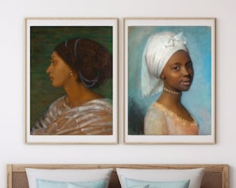 Black Girl Magic Bundle Download Wall Art Print | African American Wall Art, Antique Painting, Black History, African American Art, Afro Art