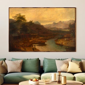 Chinese Landscape Download Wall Art Print | Antique Painting, China Poster, Chinese Art, Vintage Art, Wall Decor, China Painting
