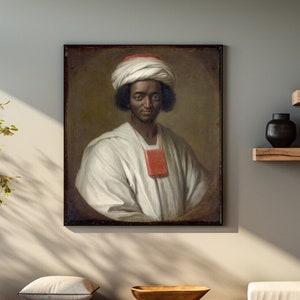 Black West African Prince Download Wall Art Print | African American Wall Art, Antique Painting, Black History, African American Art