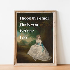 Email Wall Art Print | Cubicle Decor, Home Office Print, New Job Gift, Cute Desk Decor, Feminist Wall Art, Feminist Art, Office Art