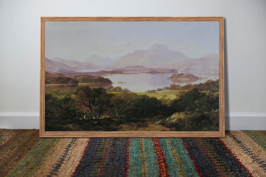 Loch Lomond Download Wall Art Print Antique Painting, Scotland Poster