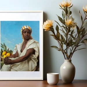 Black Woman Wall Art Print | African American Wall Art, Antique Painting, Black History, African American Art, Wall Decor,  Afro Art