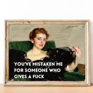 Impressionist Feminist Wall Art Print | Feminist Art, Cute Desk Decor, Funny Quote Poster, Gift for Her Art, Feminist Poster