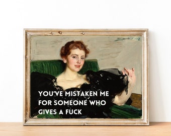 Impressionist Feminist Wall Art Print | Feminist Art, Cute Desk Decor, Funny Quote Poster, Gift for Her Art, Feminist Poster