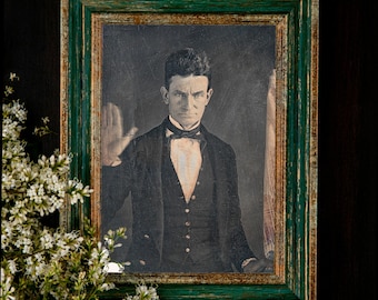 John Brown Wall Art Print | Poster, Daguerreotype, Connecticut History, Harper's Ferry, Abolitionist Print, Photograph, Black History