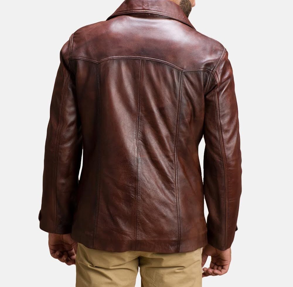 Brown Classic Leather Fashion Jacket for Men | Etsy