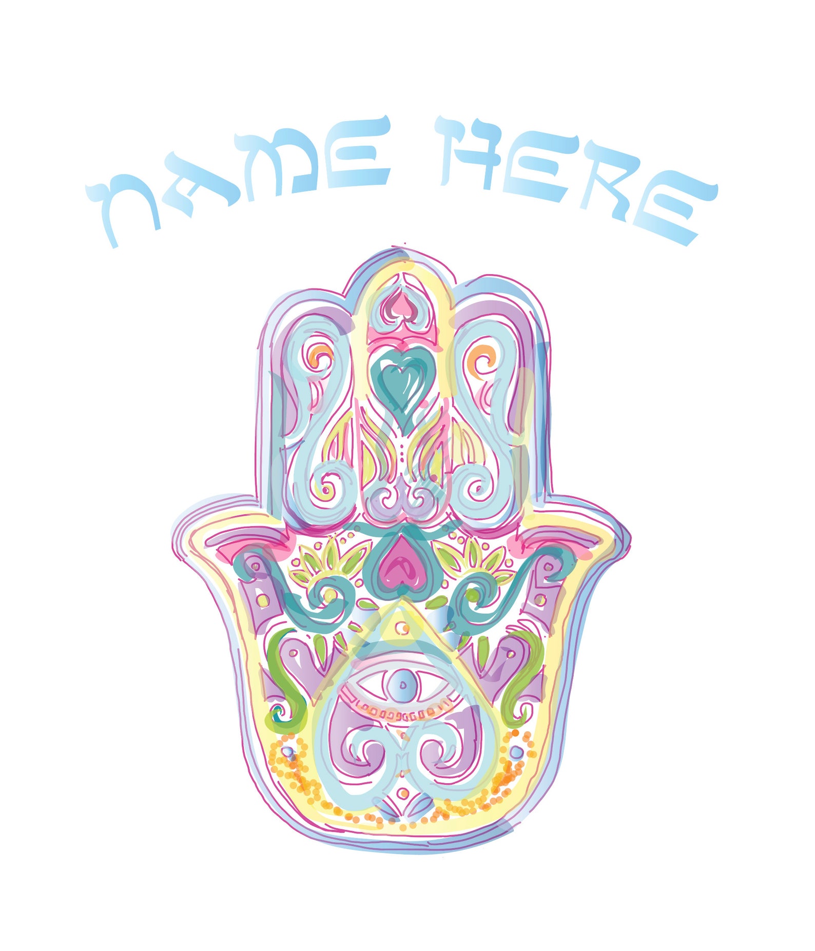 PERSONALIZED HAMSA Printable Download Great Last Minute Gift. Perfect ...