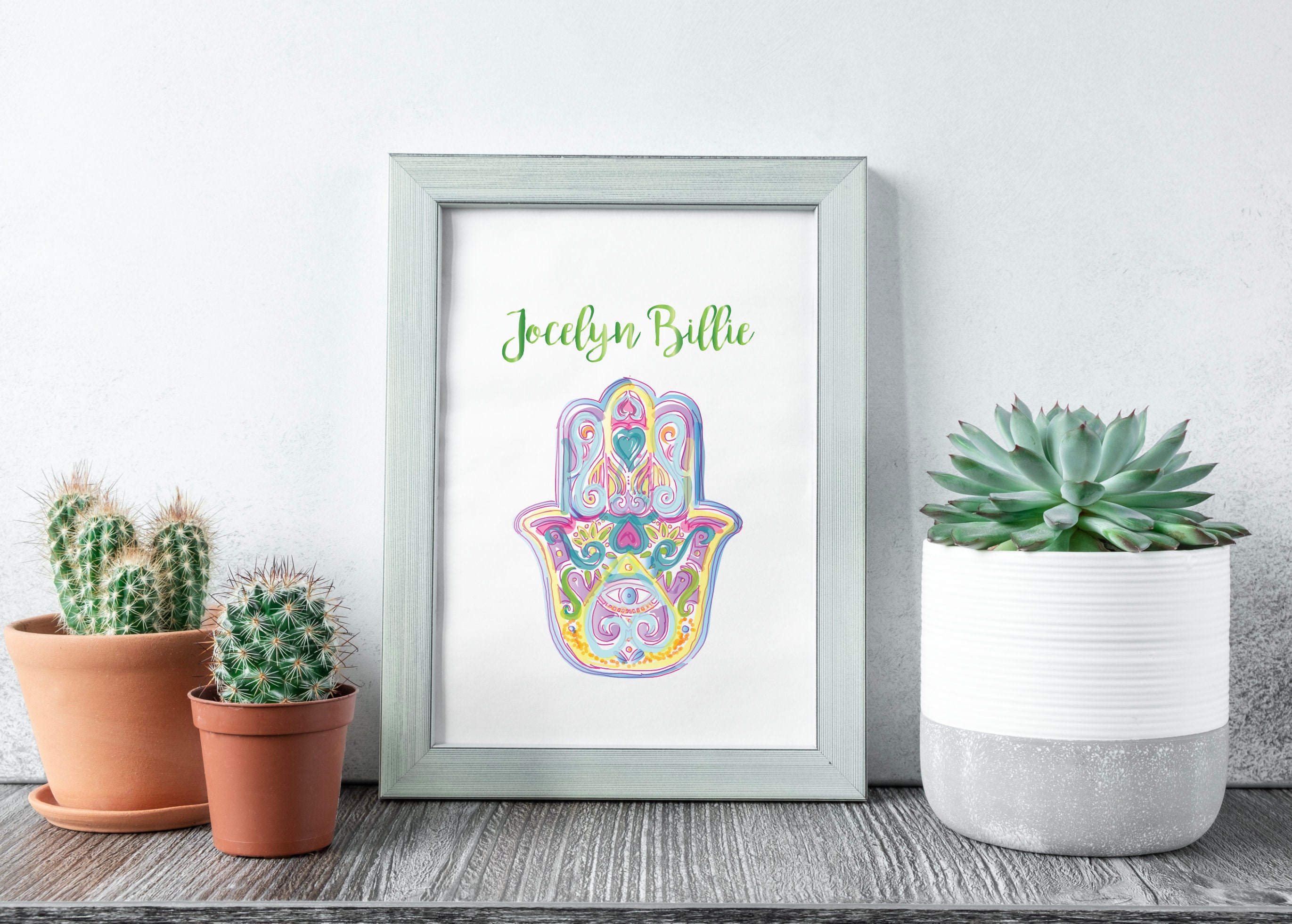 PERSONALIZED HAMSA Printable Download Last Minute Gift. Baby, Friend ...