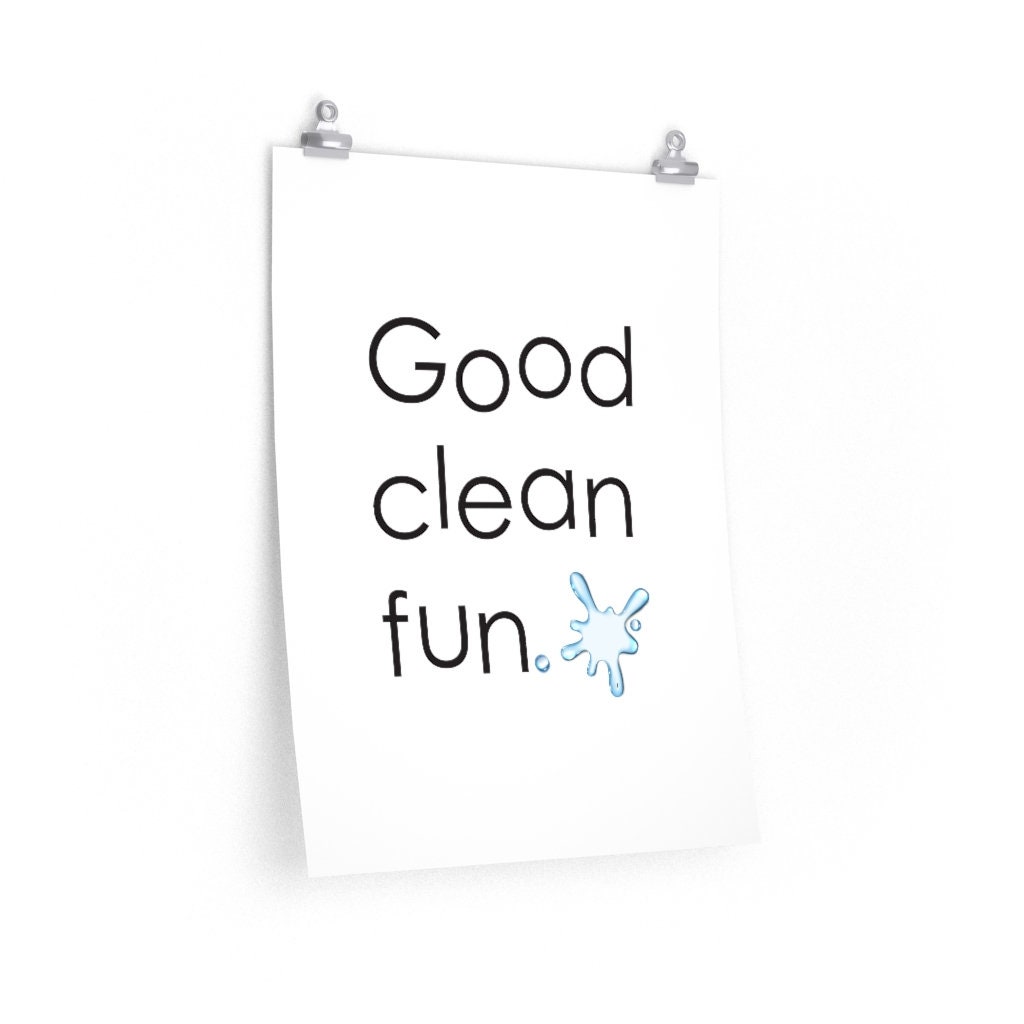 IMPRESIÓN DE ARTE DEL BAÑO Buena diversión limpia. | Etsy