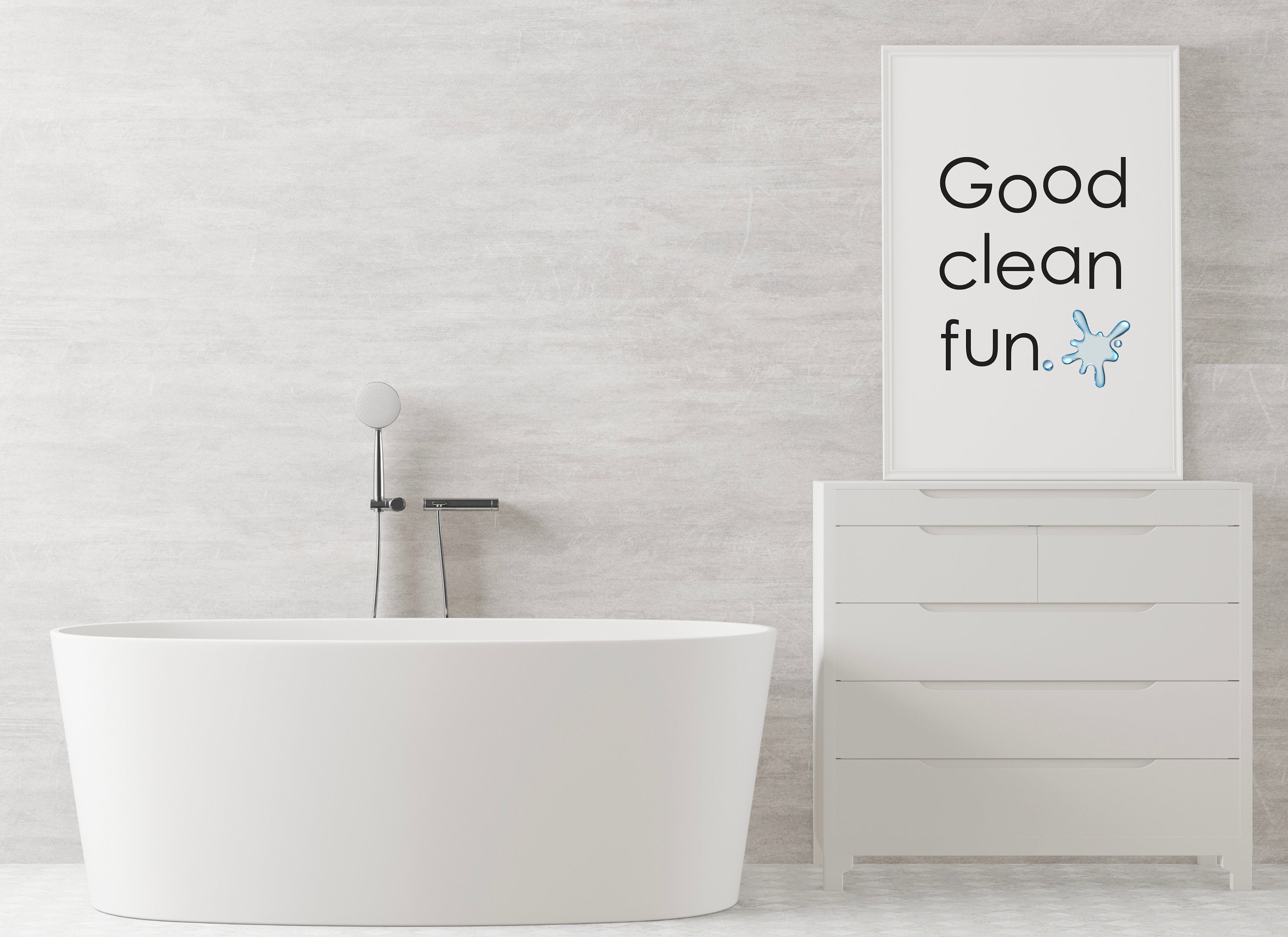 IMPRESIÓN DE ARTE DEL BAÑO Buena diversión limpia. | Etsy