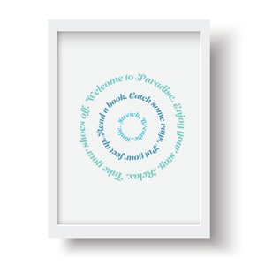 Last Minute Valentine&#39;s Day Gift! WELCOME to PARADISE Wall Art, Instant Decor, Perfect for Vacation Home -Printable Files and .SVG too!