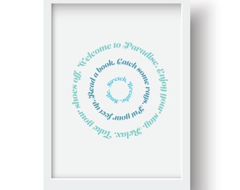 Last Minute Valentine's Day Gift! WELCOME to PARADISE Wall Art, Instant Decor, Perfect for Vacation Home -Printable Files and .SVG too!