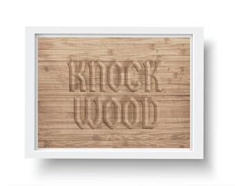 Knock on Wood Portable Knocker Superstition 5 Year Anniversary Fun