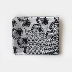 Bolso Brocado de 2 tonos hecho a mano / Bolso de plata / Cosido a mano / Bolsa de viaje / Bolsa cosmética / Para ella / Regalo para ella /Accesorios / Regalo de San Valentín