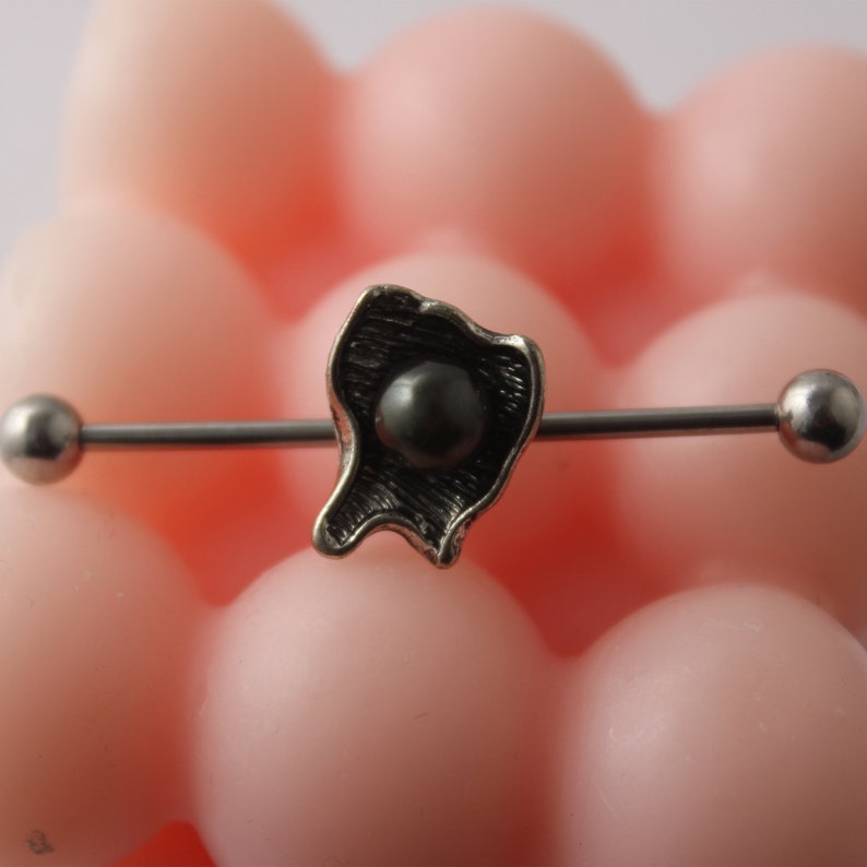 Pearl Industrial barbell Arrow Industrial Barbell,Industrial piercing earring Industrial jewelry piercing