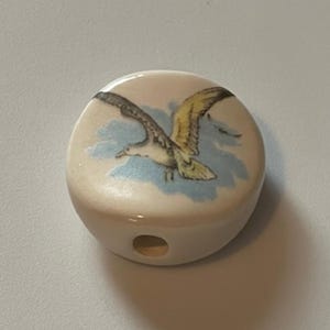Handmade Ceramic Smoke "Toke" Stone - Holds Your Hand-Rolled Cigarette - No More Burned Fingers or Lips - SEAGULLS - Limited Quantity!!!