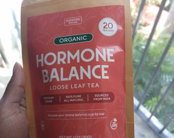 Hormone Balance Tea - Organic Herbal Blend for Relaxation, Caffeine-Free, Loose Leaf Wellness Tea, Calming Spearmint and Lemon Balm