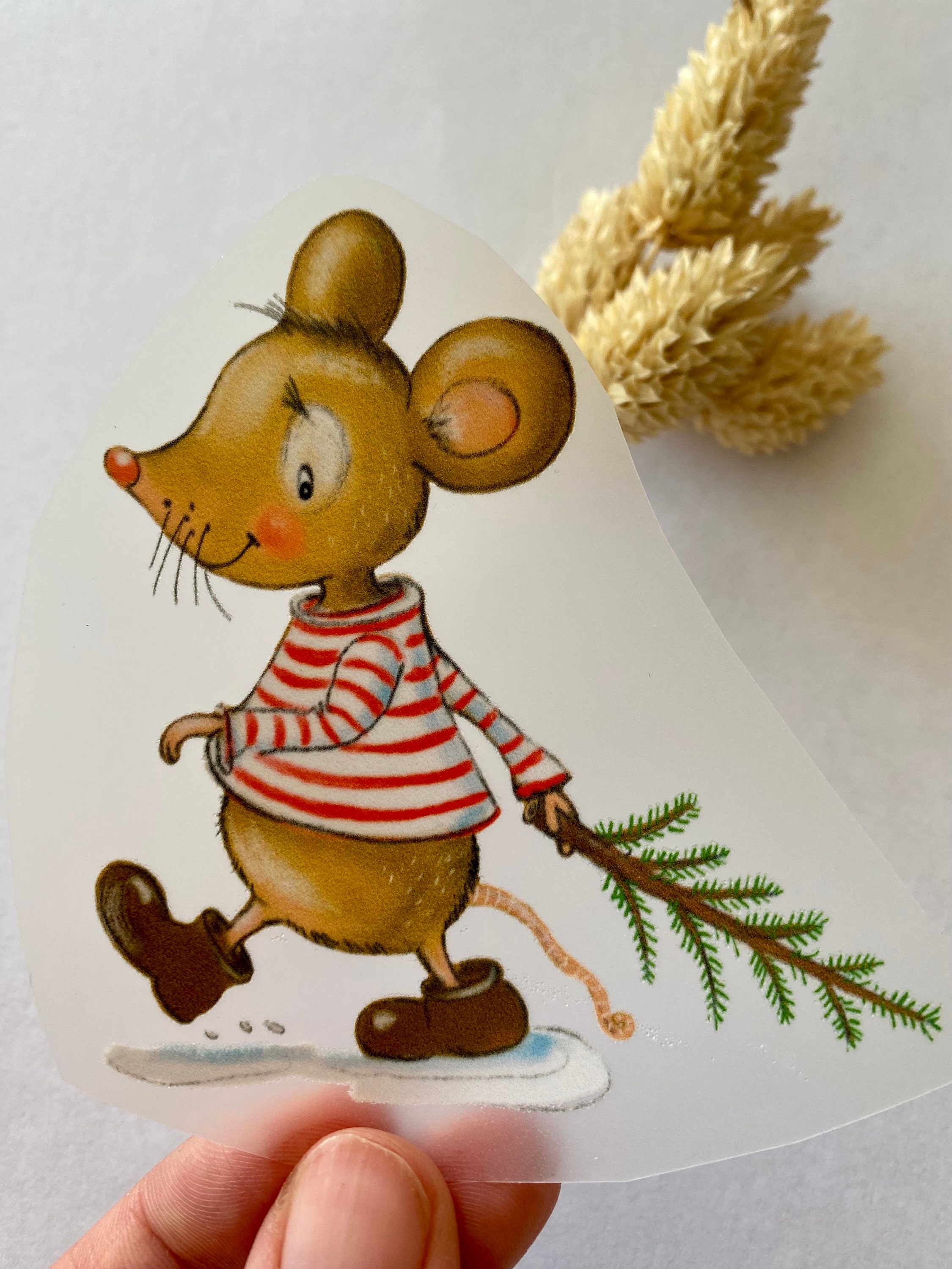 DEKO-Figur Weihnachtsdeko ❤ Verliebtes Mäuse-Paar ❤ Weihnachtsmäuse