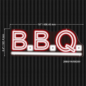 16&quot; BBQ Flex Silicone LED Sign (Neon-Style, LED Technology)